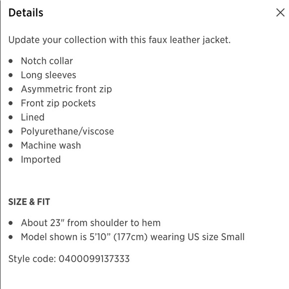 Max Studio Vegan Leather Moto Jacket Small - Picture 6 of 6